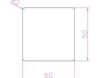 Bergo Solid Box Section - Square