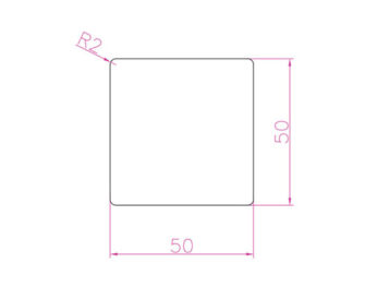 VERDA Solid Box Section - Square