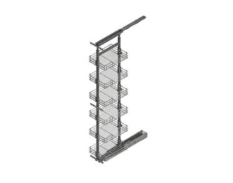 SERVA Flat Pull-Out Tall Storage Unit